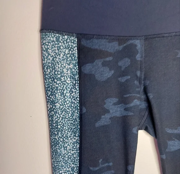 Lululemon Wunder Under Sashiko Patch Camo Inkwell Navy Blue Camo Leggings - Picture 6 of 11